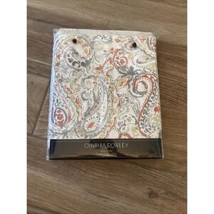 Cynthia Rowley Boho Table Cloth 60"x85" Muliticolor Paisley 100% Cotton‎